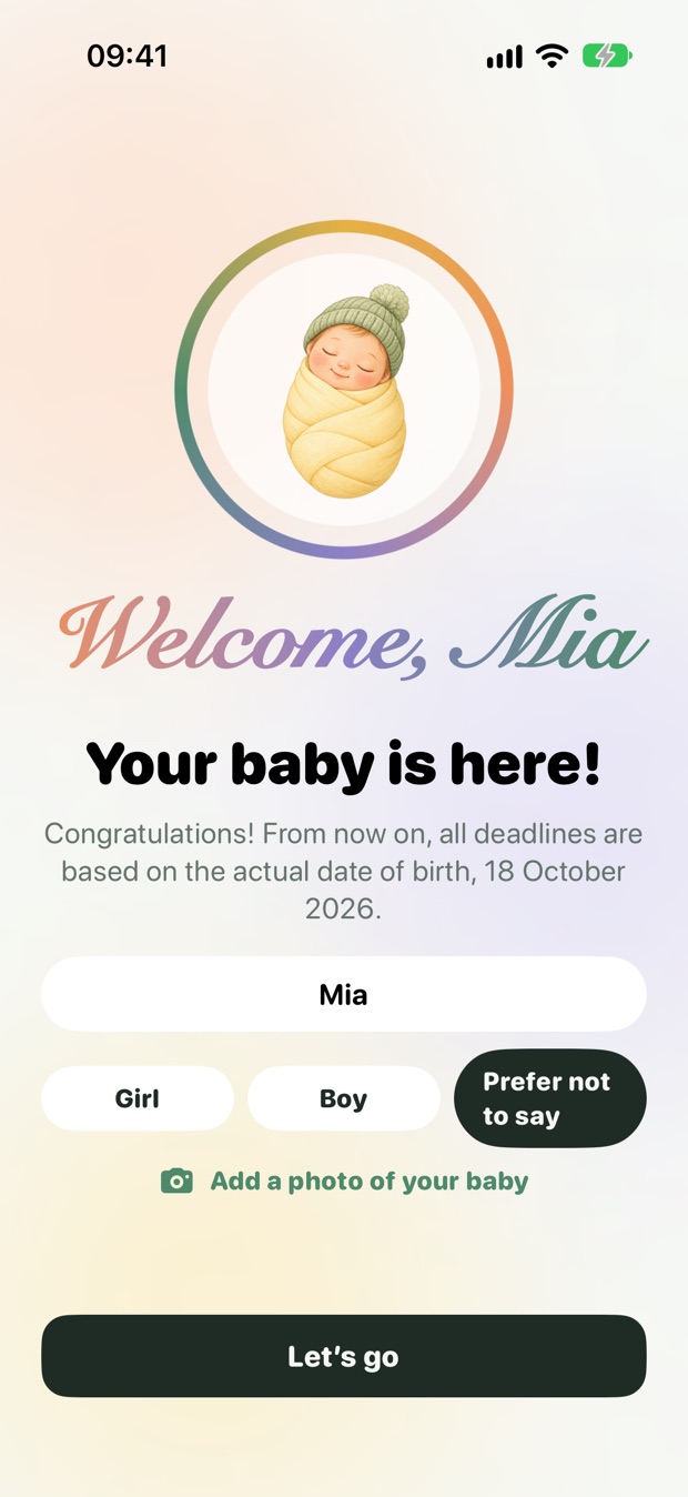 duonido welcomes the baby: Welcome, Mia. Your baby is here!