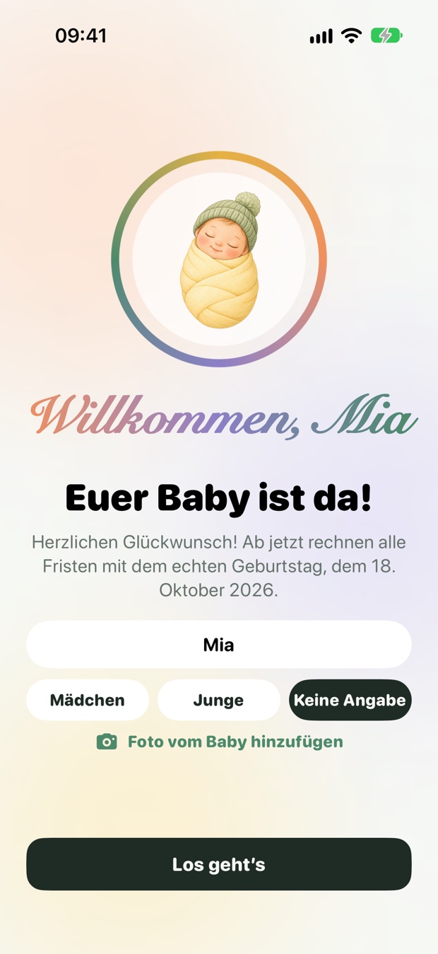 duonido begrüßt das Baby: Willkommen, Mia. Euer Baby ist da!